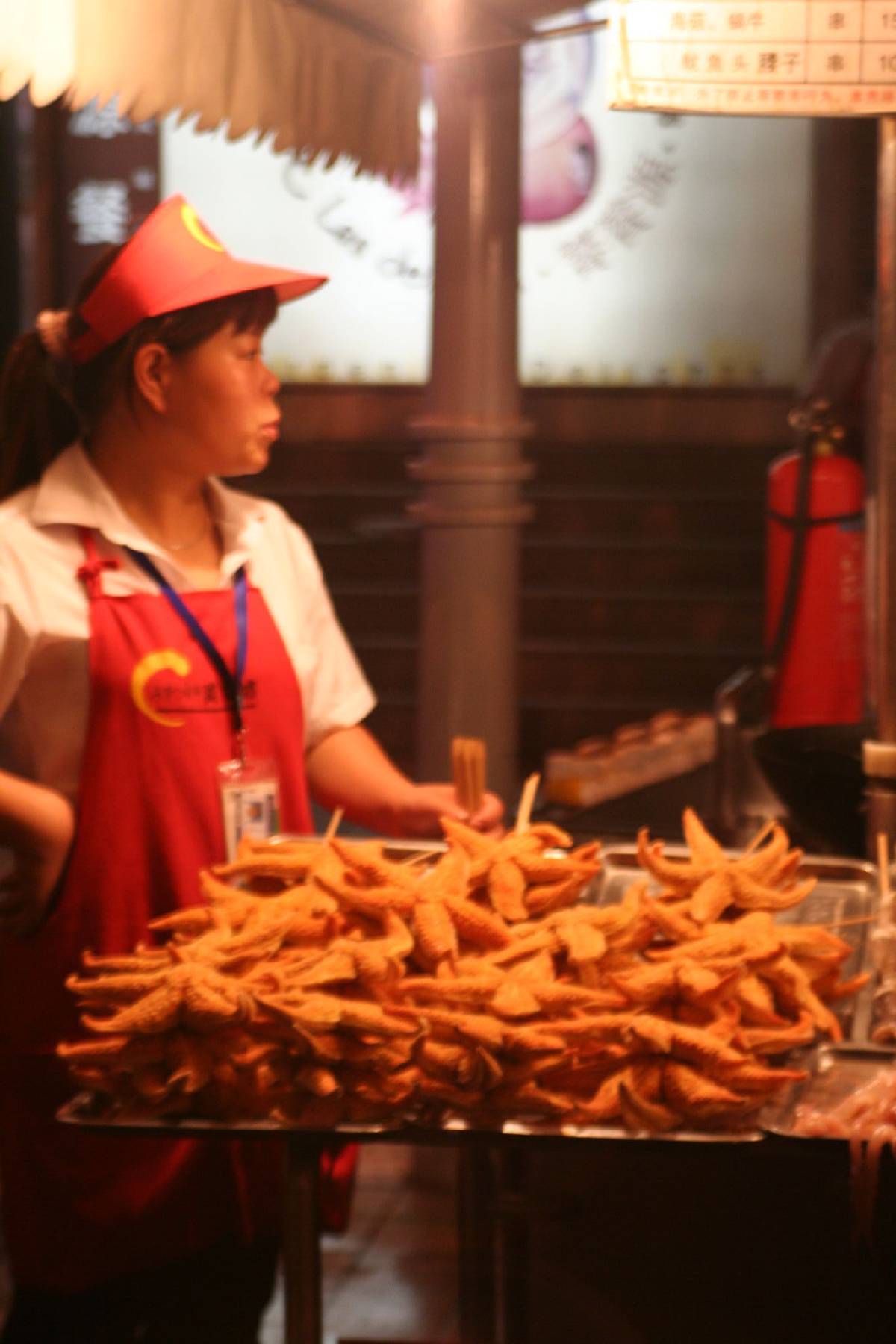 fried sea stars on a stick fried sea stars on a stick