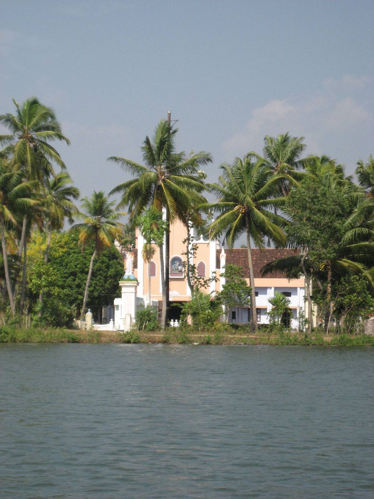church along backwaters church along backwaters