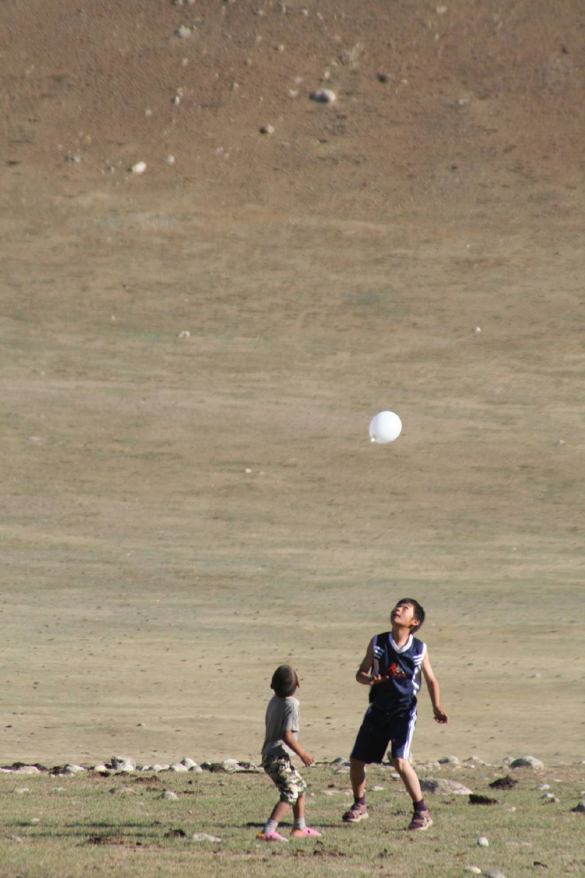 playing with a balloon playing with a balloon
