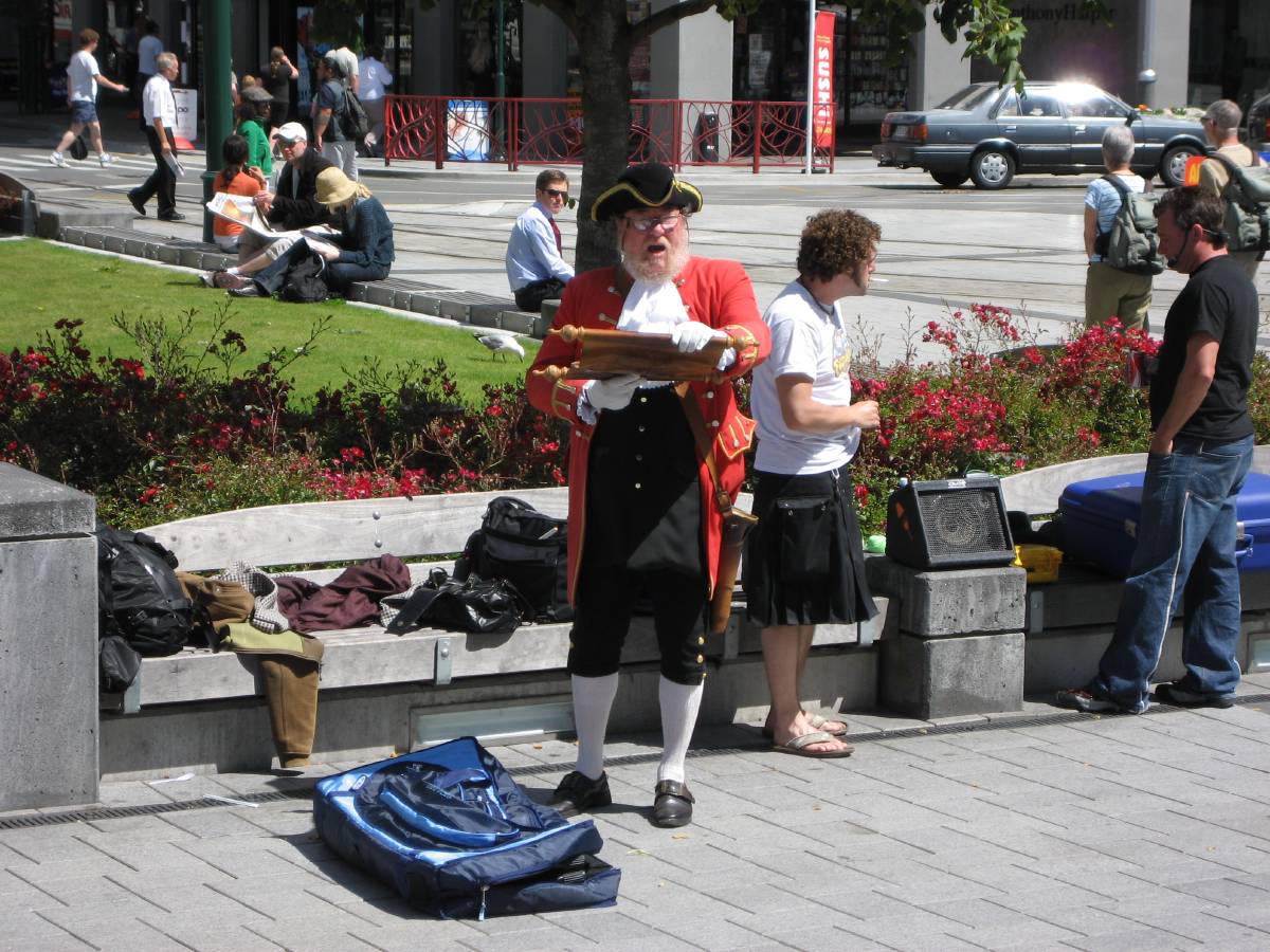 town crier in action town crier in action