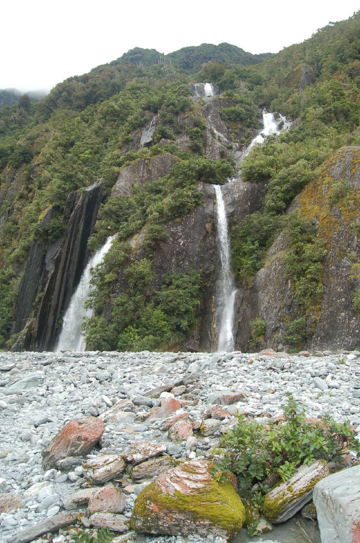 waterfalls near franz josef waterfalls near franz josef